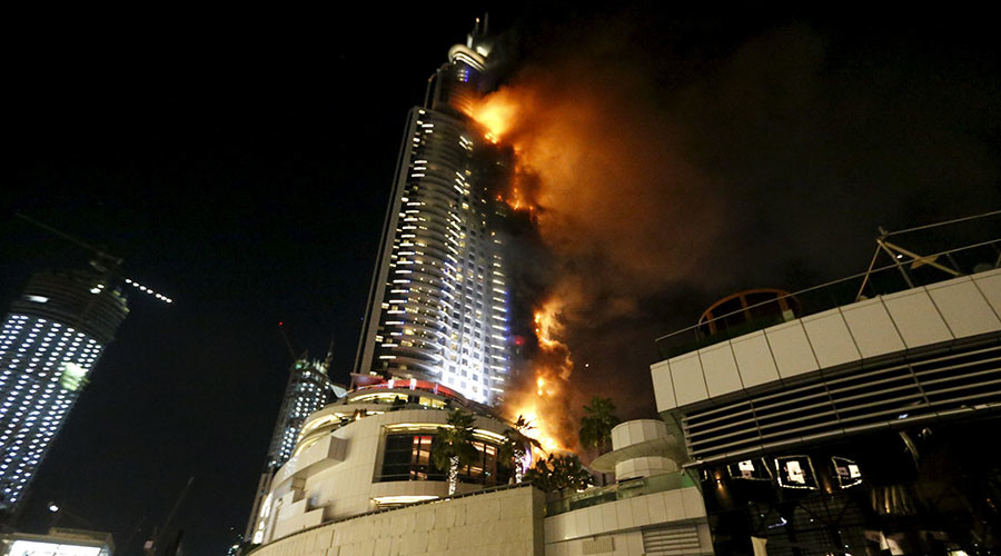 BREAKING- Dubai's Address Hotel Engulfed In Flames On New Year's Eve