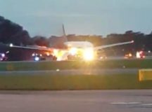 Singapore Airlines Plane Catches Fire On Emergency Landing At Changi Airport