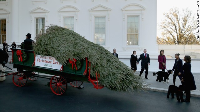 Michelle Obama Welcomes Official White House Christmas Tree